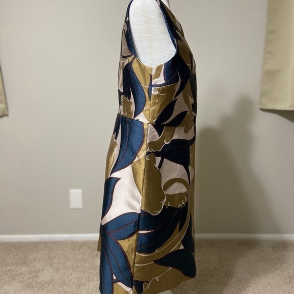 Ann Taylor Blue and Gold Midi Dress - Picture 8 of 14